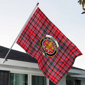 Tartan Vibes Clothing Udny Tartan House Flag with Family Crest