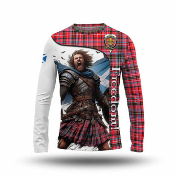 Tartan Vibes Clothing Udny Crest Tartan Long Sleeve T-Shirt Inspired by the Freedom of Scottish Warrior