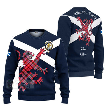 Tartan Vibes Clothing Udny Tartan Lion Rampant Knitted Sweater – Proudly Display Your Heritage with Alba Gu Brath and Clan Name