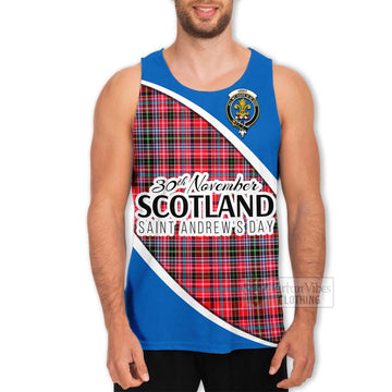 Tartan Vibes Clothing Udny Family Crest Tartan Men's Tank Top Celebrate Saint Andrew's Day in Style