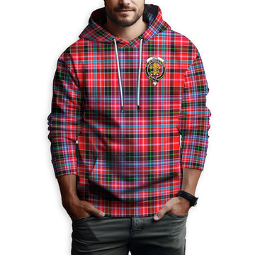Udny Tartan Hoodie with Family Crest