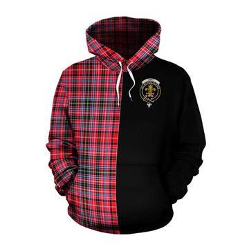 Tartan Vibes Clothing Udny Tartan Cotton Hoodie with Family Crest and Half Of Me Style