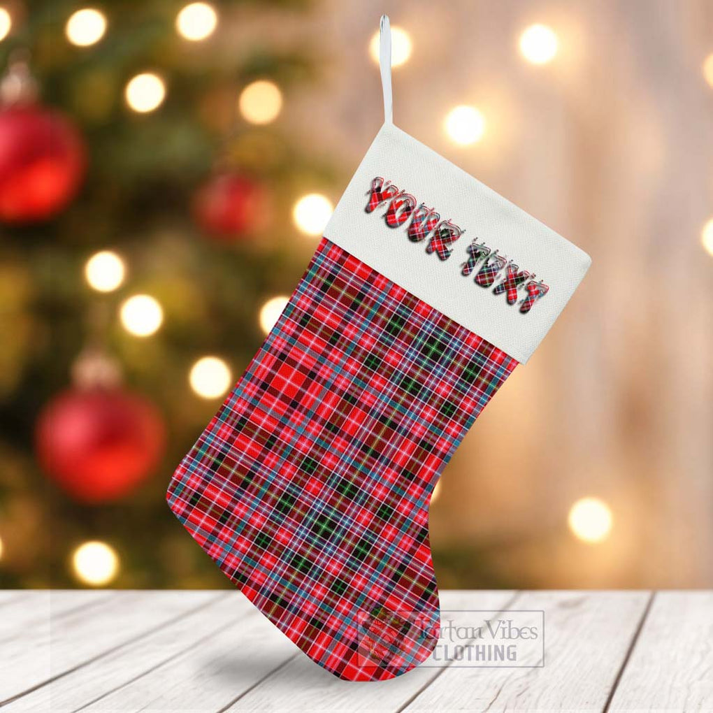 Tartan Vibes Clothing Udny Tartan Christmas Stocking with Personalized Text