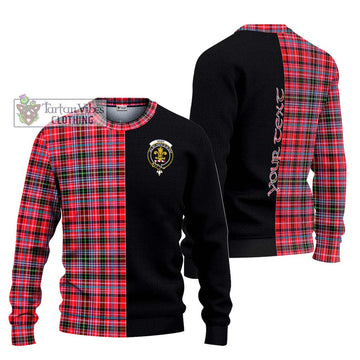 Udny Tartan Ugly Sweater with Family Crest and Half Of Me Style Unisex - Tartan Vibes Clothing