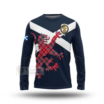 Tartan Vibes Clothing Udny Tartan Lion Rampant Long Sleeve T-Shirt – Proudly Display Your Heritage with Alba Gu Brath and Clan Name