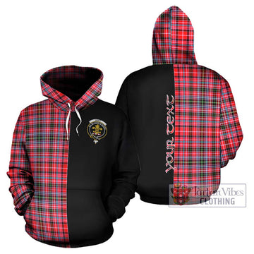 Udny Tartan Hoodie with Family Crest and Half Of Me Style Zip Hoodie - Tartanvibesclothing Shop