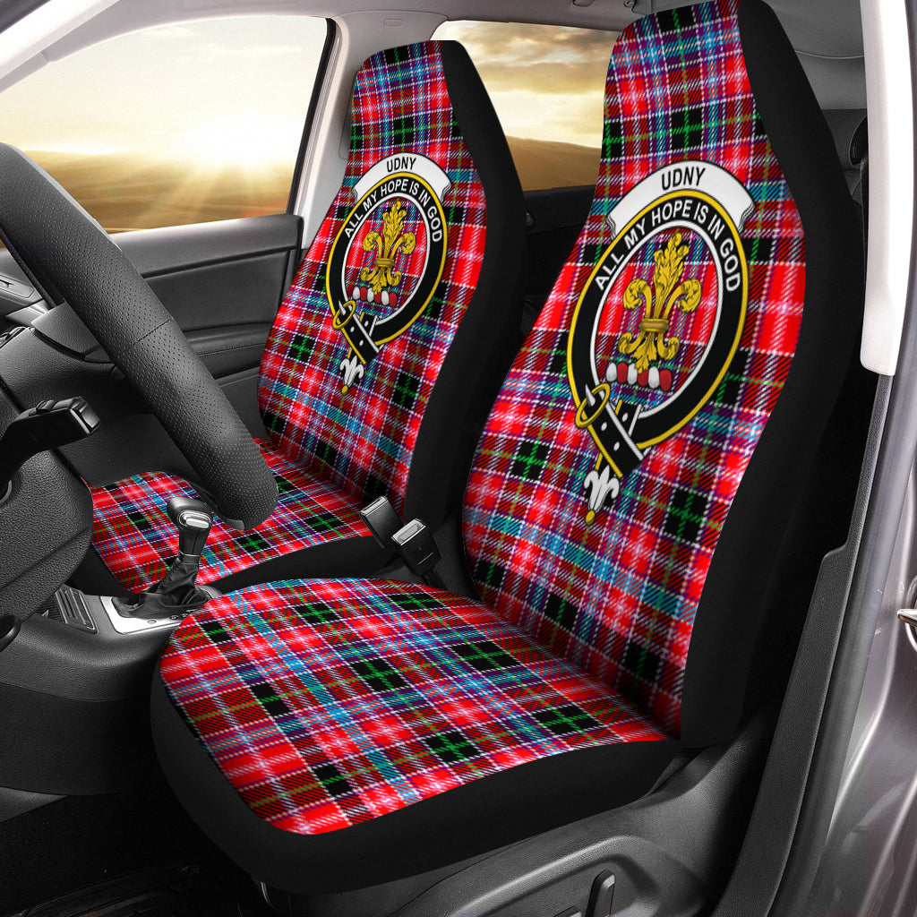 Udny Tartan Car Seat Cover with Family Crest One Size - Tartanvibesclothing