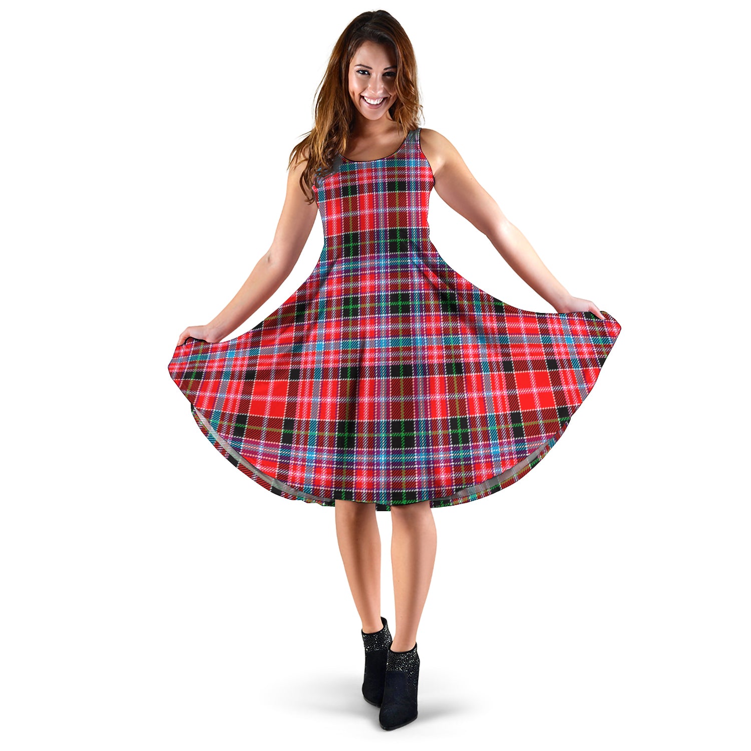 udny-tartan-sleeveless-midi-womens-dress