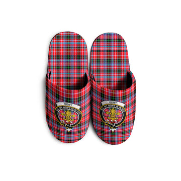 Udny Tartan Home Slippers with Family Crest