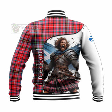 Tartan Vibes Clothing Udny Crest Tartan Baseball Jacket Inspired by the Freedom of Scottish Warrior