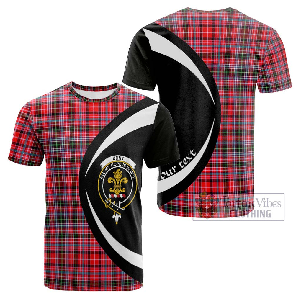 Udny Tartan Cotton T-shirt with Family Crest Circle Style Kid's Shirt - Tartan Vibes Clothing