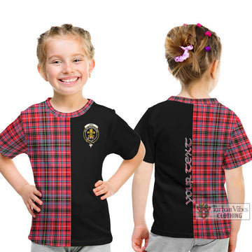 Udny Tartan Kid T-Shirt with Family Crest and Half Of Me Style - Tartan Vibes Clothing