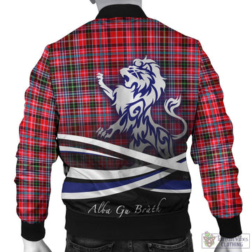 Udny Tartan Bomber Jacket with Alba Gu Brath Regal Lion Emblem