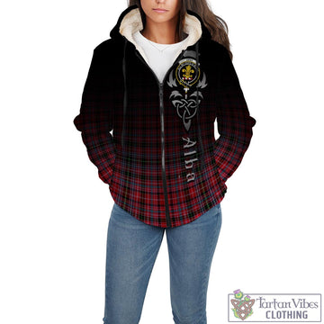 Udny Tartan Sherpa Hoodie Featuring Alba Gu Brath Family Crest Celtic Inspired - Tartan Vibes Clothing