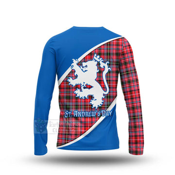 Tartan Vibes Clothing Udny Family Crest Tartan Long Sleeve T-Shirt Celebrate Saint Andrew's Day in Style