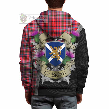 Tartan Vibes Clothing Udny Tartan Family Crest Hoodie Lion Rampant Royal Thistle Shield Celtic Inspired