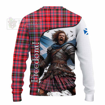 Tartan Vibes Clothing Udny Crest Tartan Knitted Sweater Inspired by the Freedom of Scottish Warrior