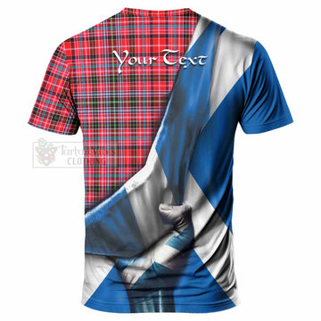 Tartan Vibes Clothing Udny Tartan T-Shirt with Family Crest Scotland Patriotic Style