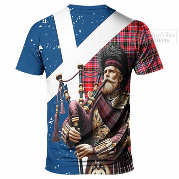 Tartan Vibes Clothing Udny Tartan T-Shirt with Family Crest Scottish Bagpiper Vibes