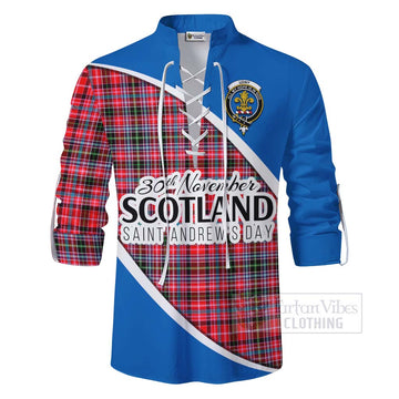 Tartan Vibes Clothing Udny Family Crest Tartan Ghillie Kilt Shirt Celebrate Saint Andrew's Day in Style