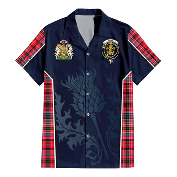 Udny Tartan Hawaiian Shirt with Family Crest and Scottish Thistle Vibes Sport Style - Tartan Vibes Clothing