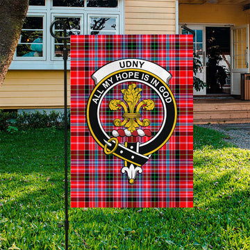 Udny Tartan Garden Flag with Family Crest