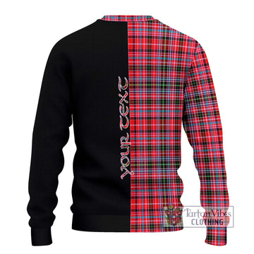 Udny Tartan Ugly Sweater with Family Crest and Half Of Me Style - Tartan Vibes Clothing
