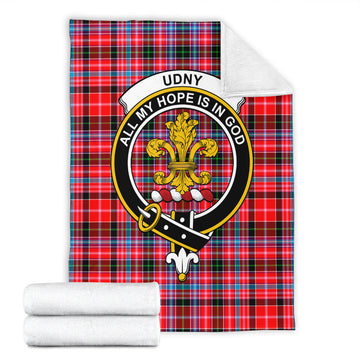 Udny Tartan Blanket with Family Crest