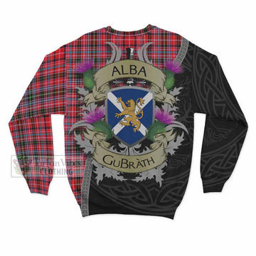 Tartan Vibes Clothing Udny Tartan Family Crest Sweatshirt Lion Rampant Royal Thistle Shield Celtic Inspired