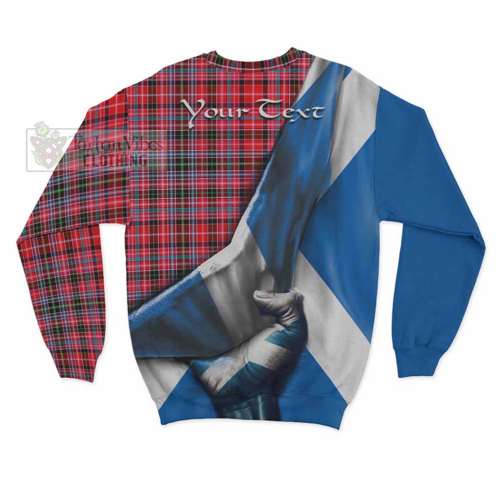 Tartan Vibes Clothing Udny Tartan Sweatshirt with Family Crest Scotland Patriotic Style