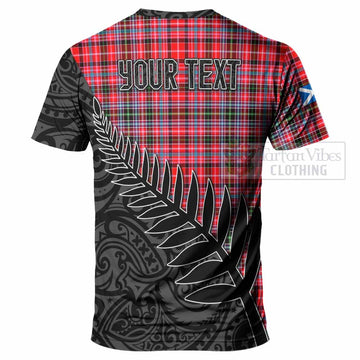 Tartan Vibes Clothing Udny Crest Tartan T-Shirt with New Zealand Silver Fern Half Style