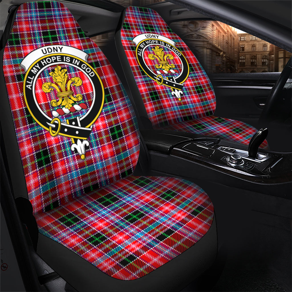 Udny Tartan Car Seat Cover with Family Crest - Tartanvibesclothing