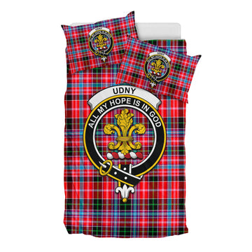 Udny Tartan Bedding Set with Family Crest