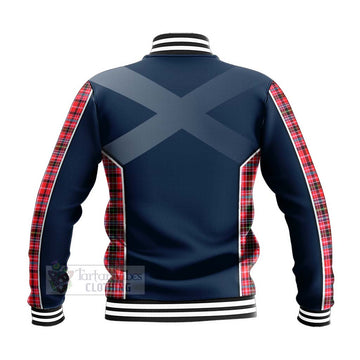 Tartan Vibes Clothing Udny Tartan Baseball Jacket with Family Crest and Scottish Thistle Vibes Sport Style