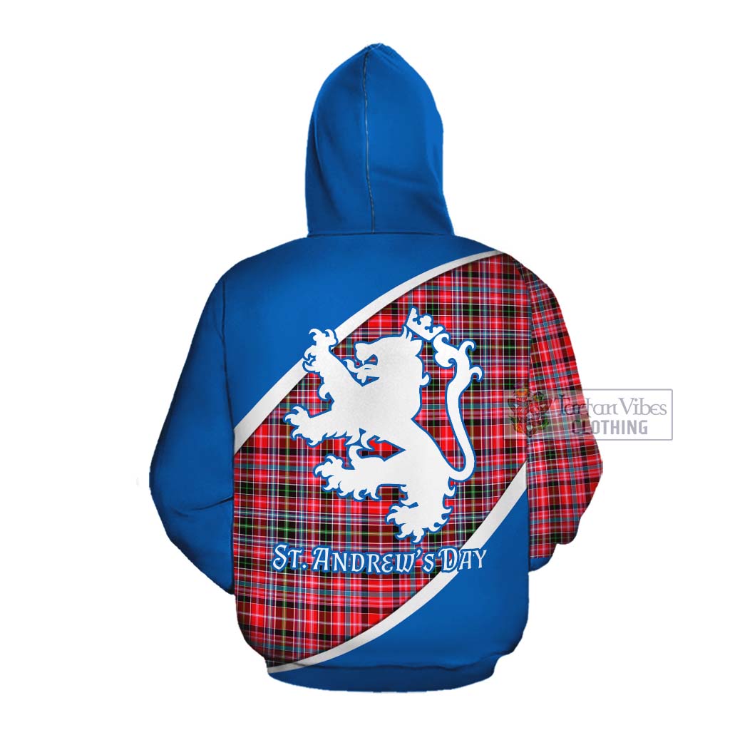 Tartan Vibes Clothing Udny Family Crest Tartan Cotton Hoodie Celebrate Saint Andrew's Day in Style