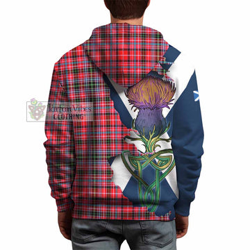 Tartan Vibes Clothing Udny Tartan Family Crest Hoodie Scottish Thistle Celtic Inspired