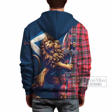 Udny Tartan Family Crest Hoodie with Scottish Majestic Lion