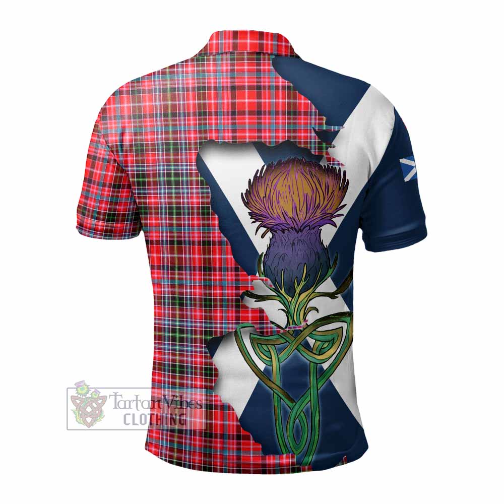 Tartan Vibes Clothing Udny Tartan Family Crest Polo Shirt Scottish Thistle Celtic Inspired