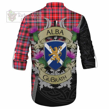 Tartan Vibes Clothing Udny Tartan Family Crest Ghillie Kilt Shirt Lion Rampant Royal Thistle Shield Celtic Inspired