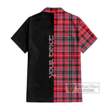 Udny Tartan Hawaiian Shirt with Family Crest and Half Of Me Style - Tartan Vibes Clothing