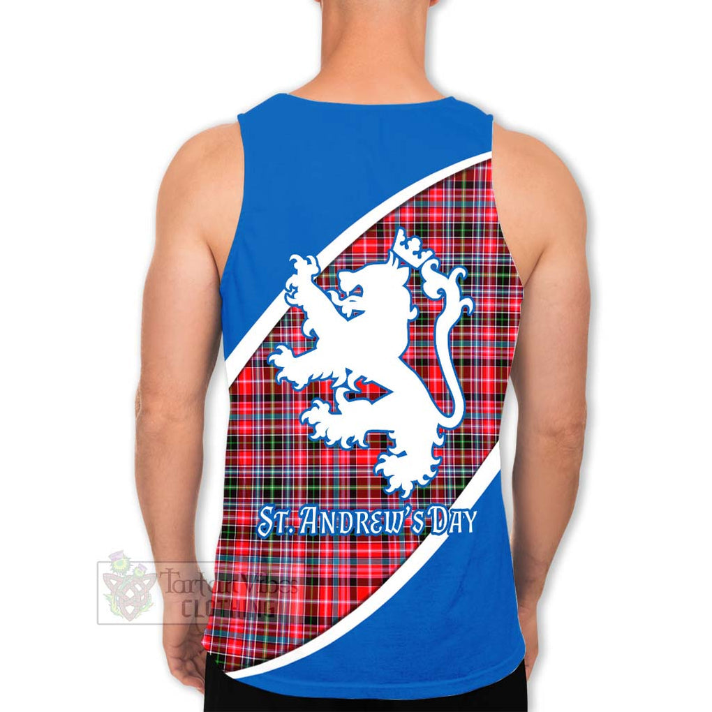 Tartan Vibes Clothing Udny Family Crest Tartan Men's Tank Top Celebrate Saint Andrew's Day in Style