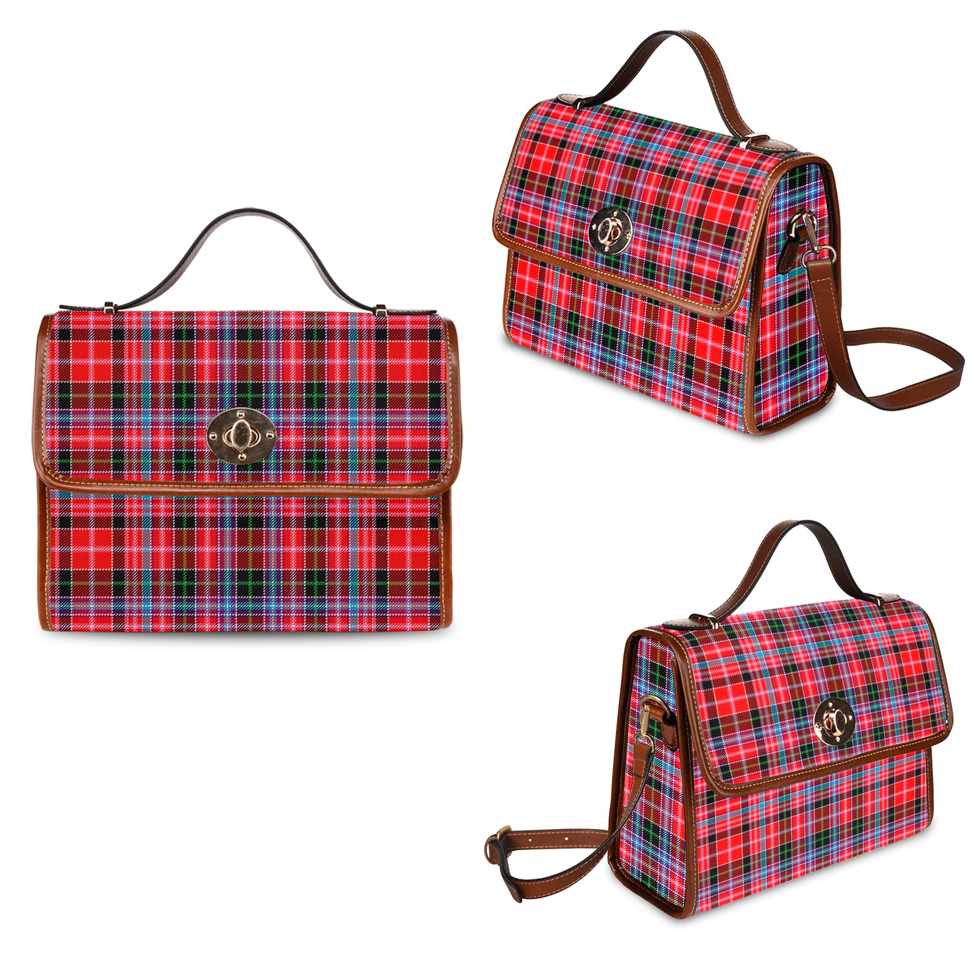 udny-tartan-leather-strap-waterproof-canvas-bag