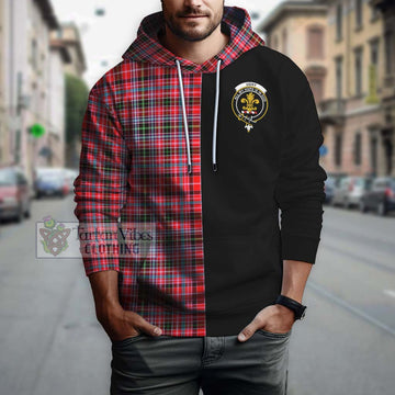 Udny Tartan Hoodie with Family Crest and Half Of Me Style - Tartanvibesclothing Shop