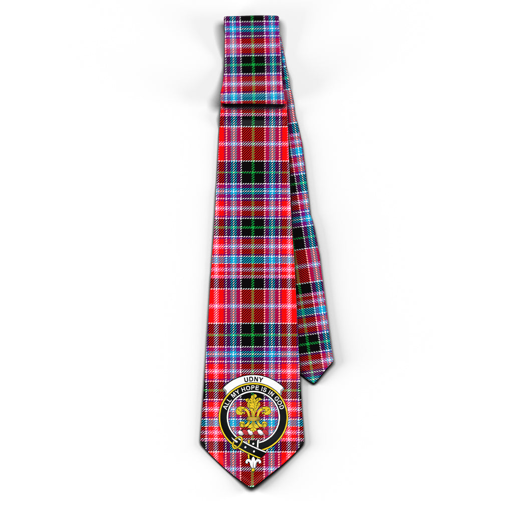 udny-tartan-classic-necktie-with-family-crest