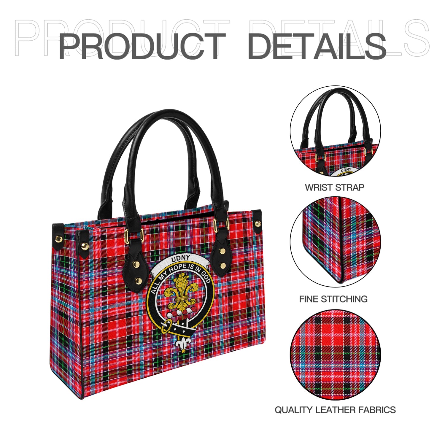 udny-tartan-leather-bag-with-family-crest