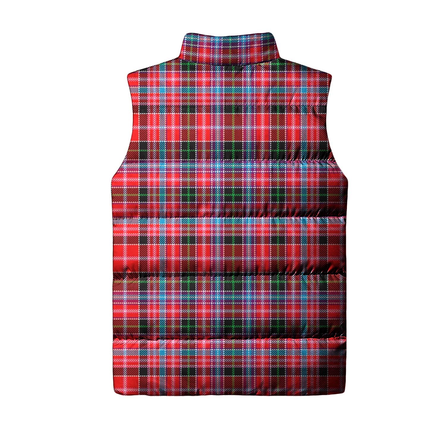 Udny Tartan Sleeveless Puffer Jacket with Family Crest - Tartan Vibes Clothing