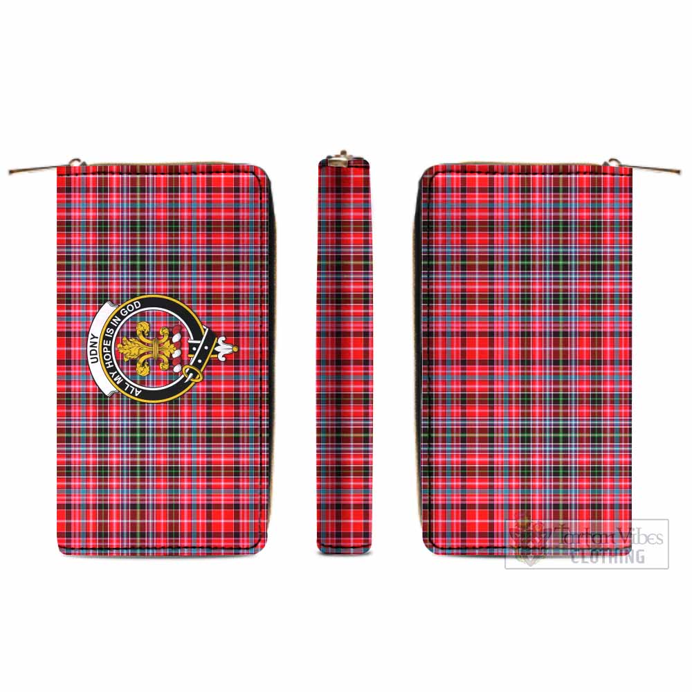 Tartan Vibes Clothing Udny Tartan Women's Leather Wallet with Family Crest