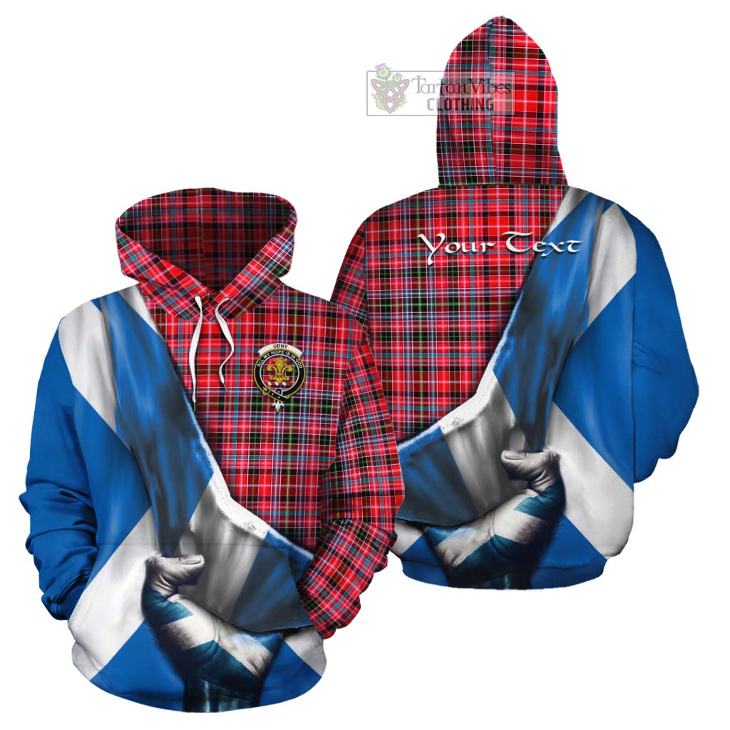 Tartan Vibes Clothing Udny Tartan Cotton Hoodie with Family Crest Scotland Patriotic Style