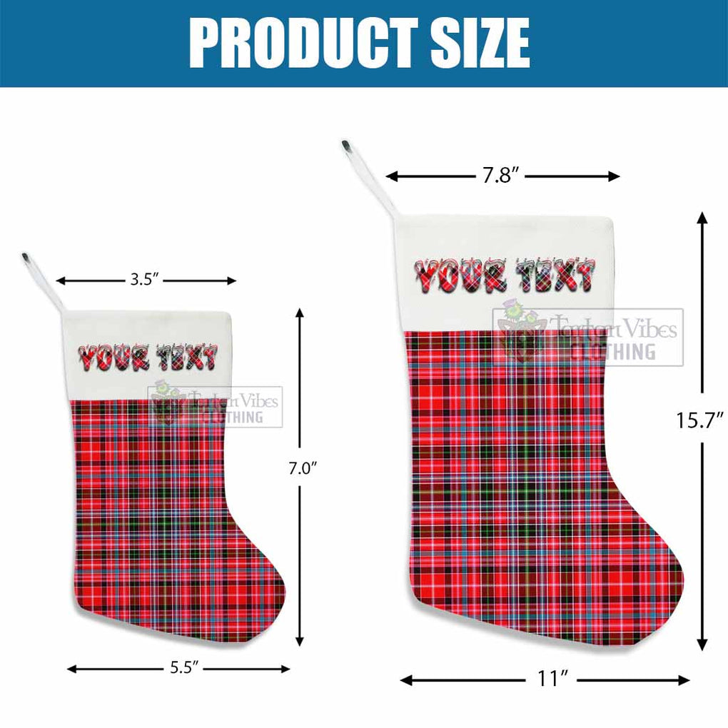 Tartan Vibes Clothing Udny Tartan Christmas Stocking with Personalized Text