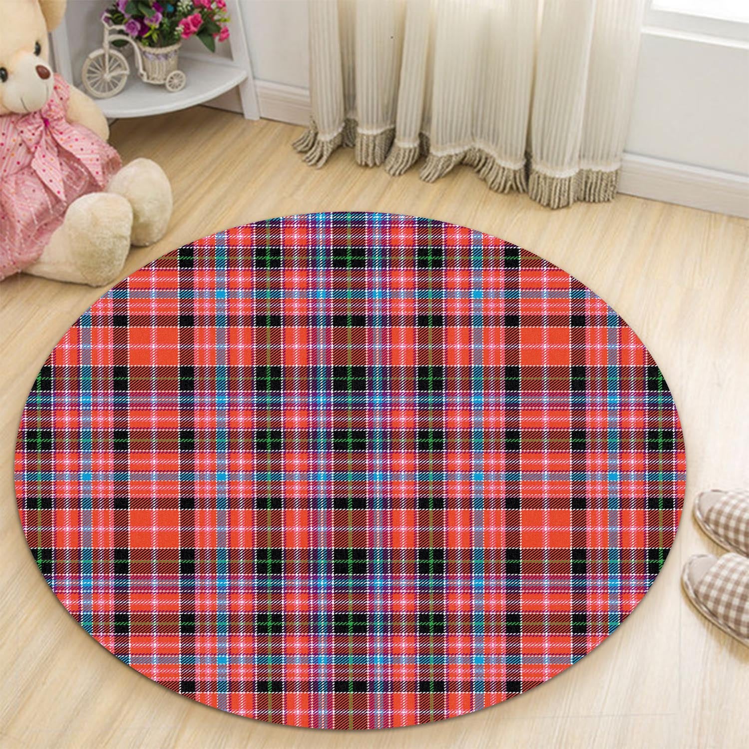 udny-tartan-round-rug